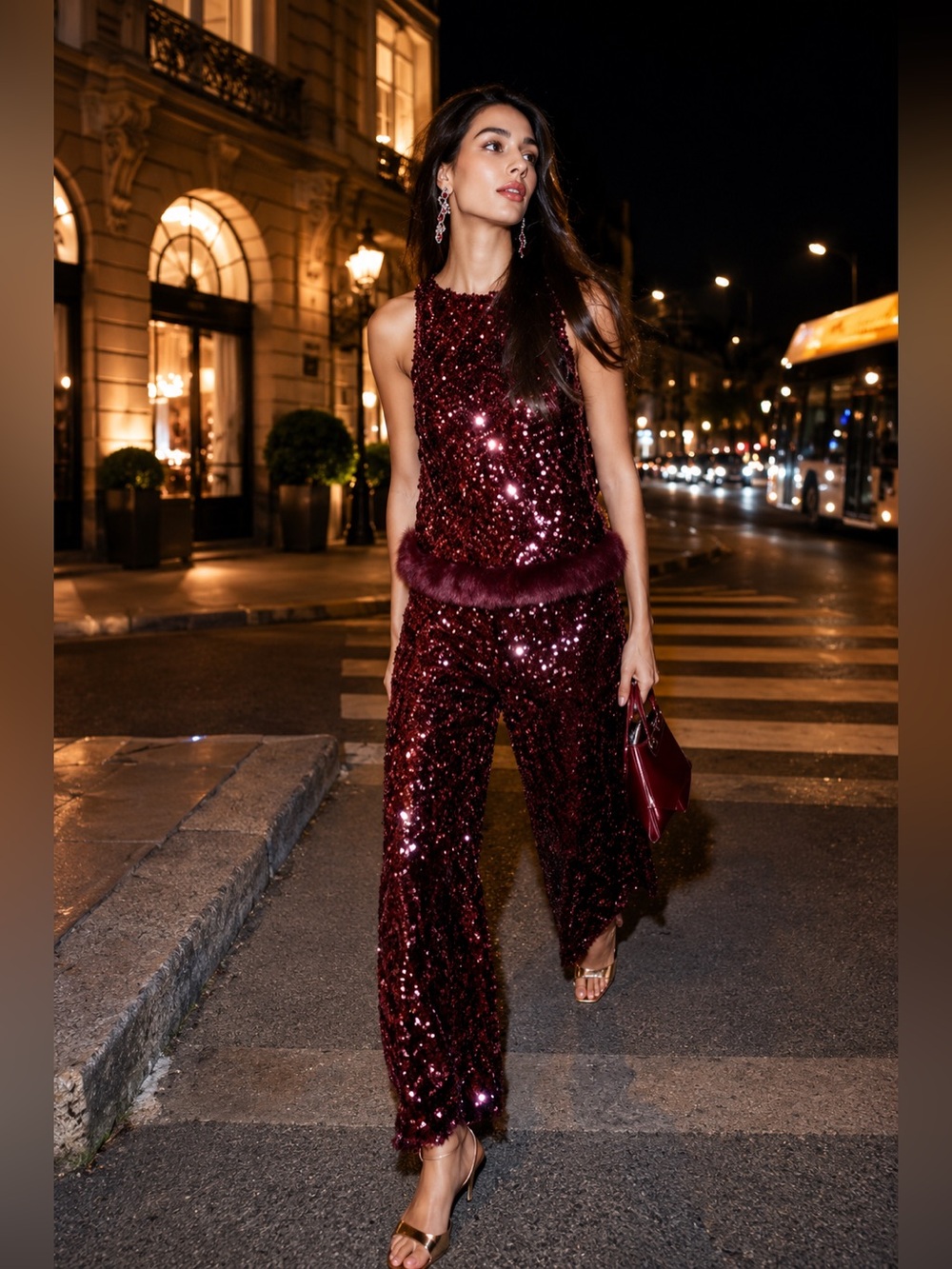 VIRAL NEW ZARA SEQUIN  BARREL PANTS 
SIZE M 
🚨no discount on this pants